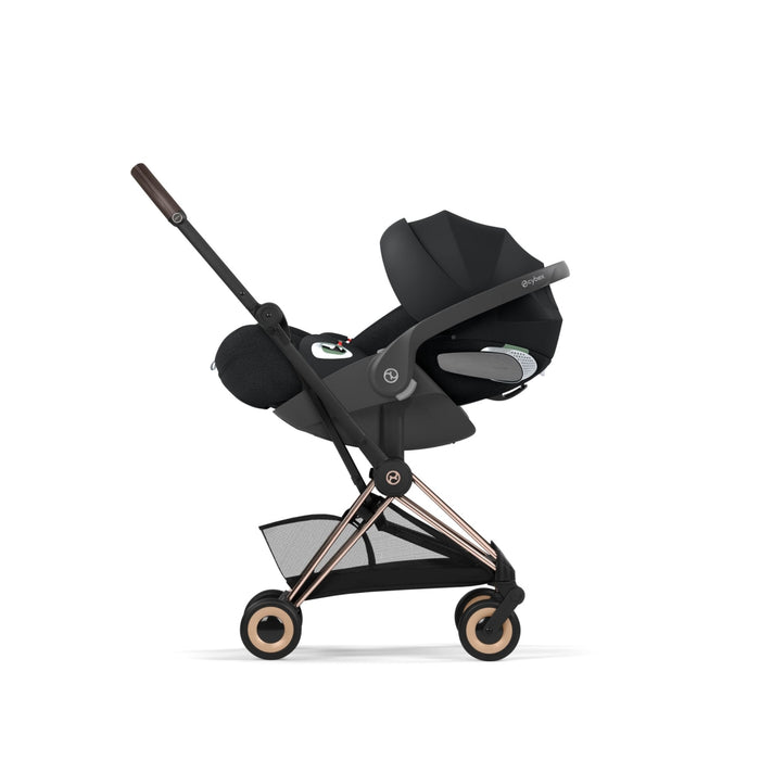 Cybex - COYA Comfort Rosegold incl. Foldable Carry Cot Sepia Black | black