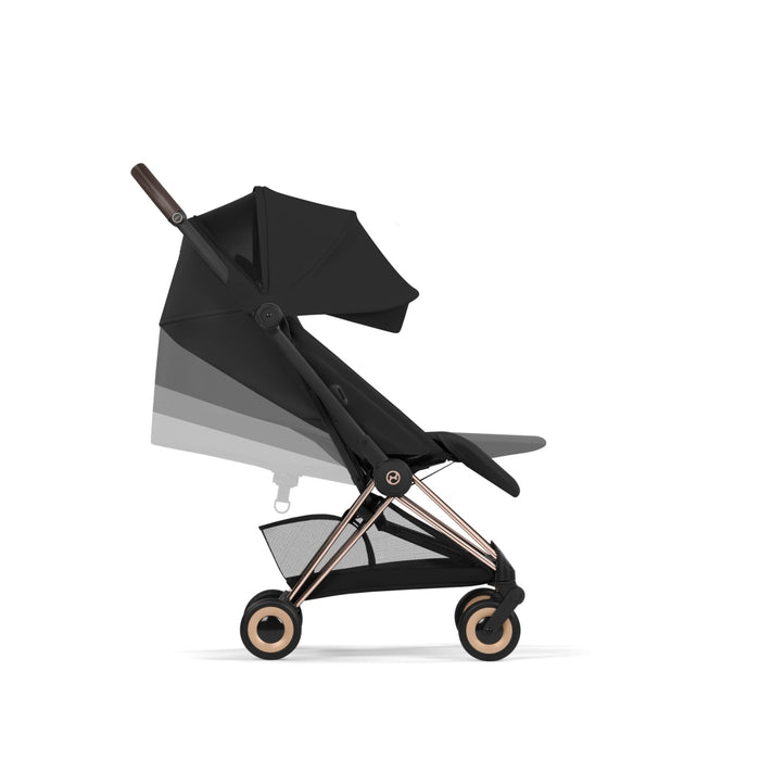 Cybex - COYA Comfort Rosegold incl. Foldable Carry Cot Sepia Black | black