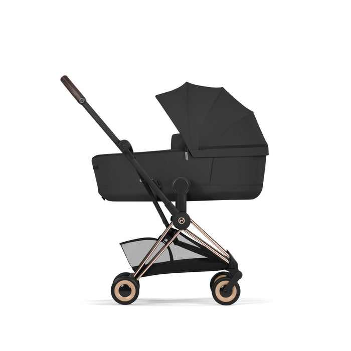 Cybex - COYA Comfort Rosegold incl. Foldable Carry Cot Sepia Black | black