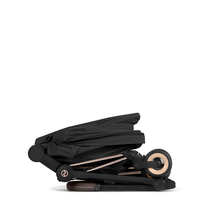 Cybex - COYA Comfort Rosegold incl. Foldable Carry Cot Sepia Black | black