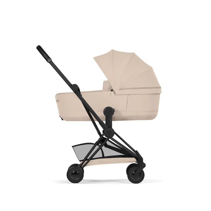 Cybex - COYA Comfort Matt Black incl. Foldable Carry Cot Cozy Beige | beige