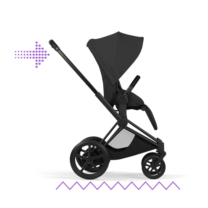 Cybex - E-PRIAM Style Frame incl. Seat Hardpart Matt Black | black