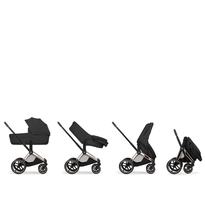 Cybex - PRIAM Style Foldable Carry Cot Sepia Black | black