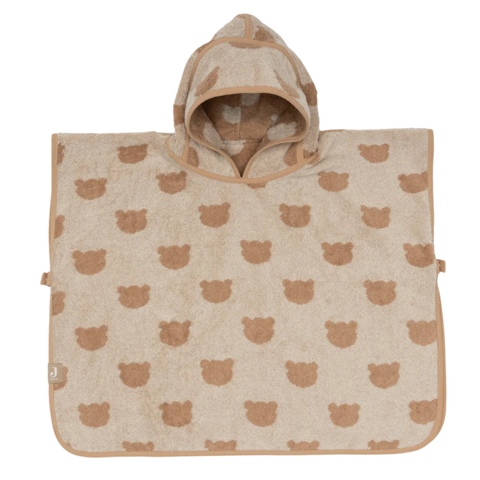 Jollein - Badponcho Badstof Jacquard Teddy Bear Reversible