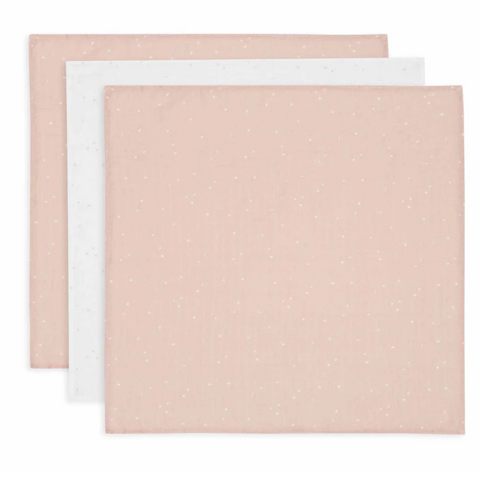 Jollein - Hydrofiele Doek Small 70x70cm Twinkling Wild Rose - 3 Stuks