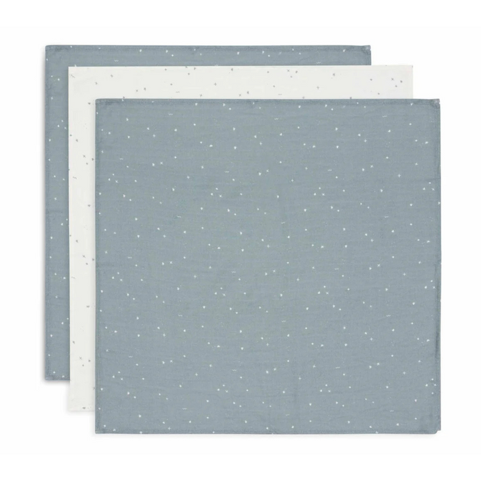 Jollein - Hydrofiele Doek Small 70x70cm Twinkling Sea Green - 3 Stuks