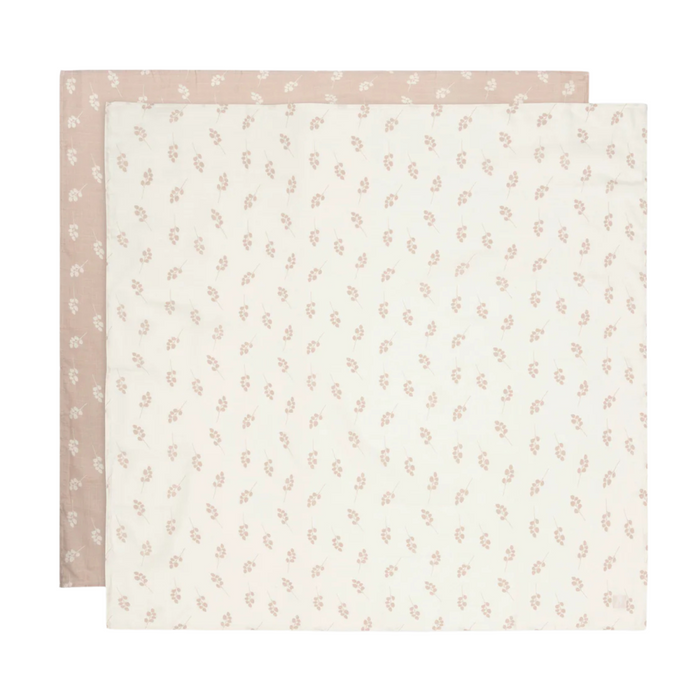 Jollein - Hydrofiele Doek Large 115x115cm Twig - Wild Rose (2pack)
