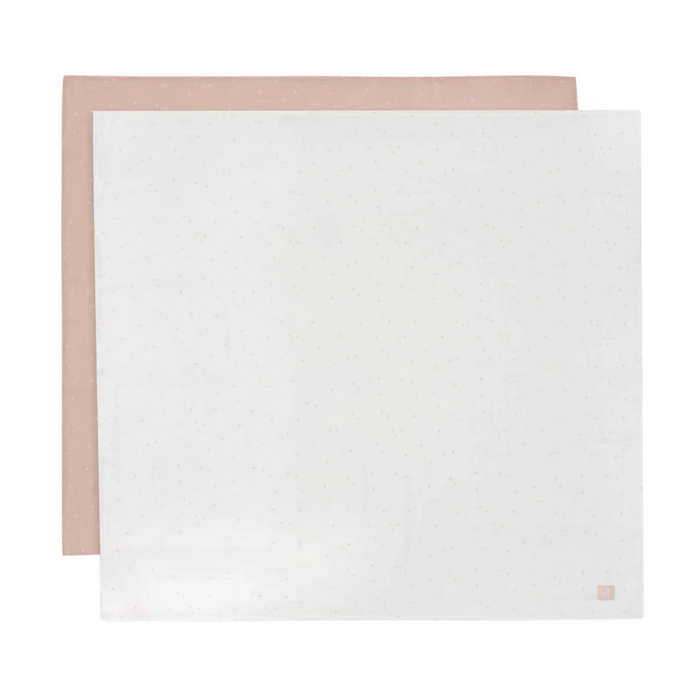Jollein - Hydrofiele Doek Large 115x115cm Twinkling - Wild Rose (2pack)