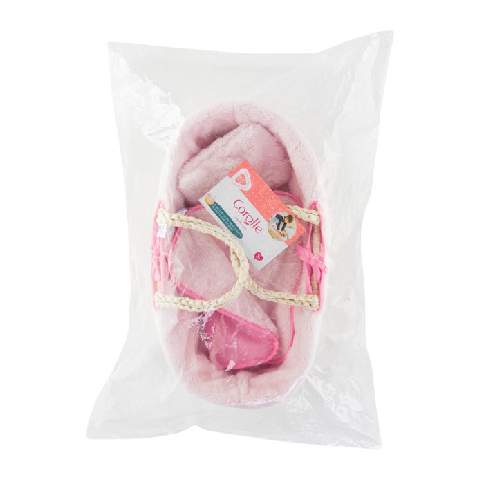 Corolle - Gevlochten draagmand Set voor Babypop - Roze