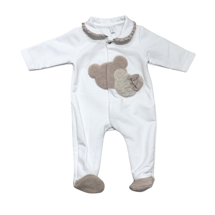 First - White/beige rompersuit