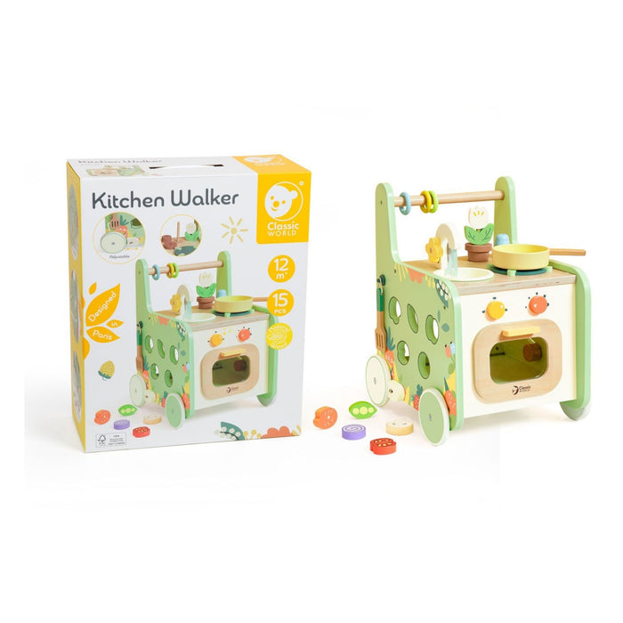 Classic World - Houten Loopwagen Keuken, 15dlg