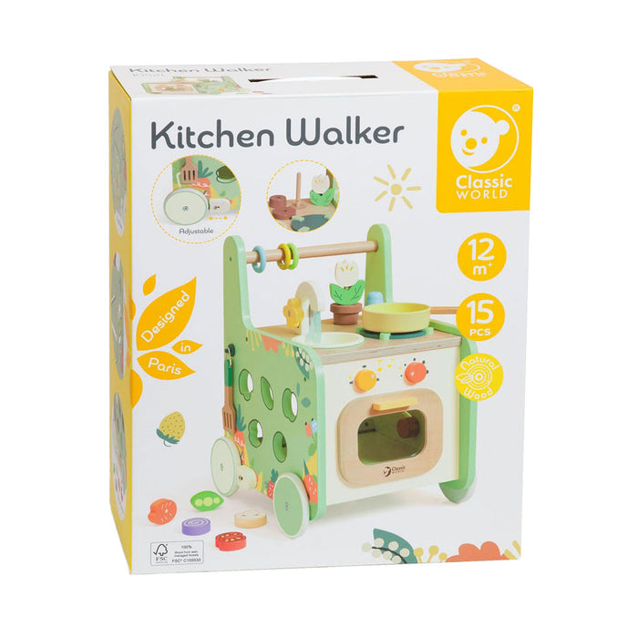 Classic World - Houten Loopwagen Keuken, 15dlg