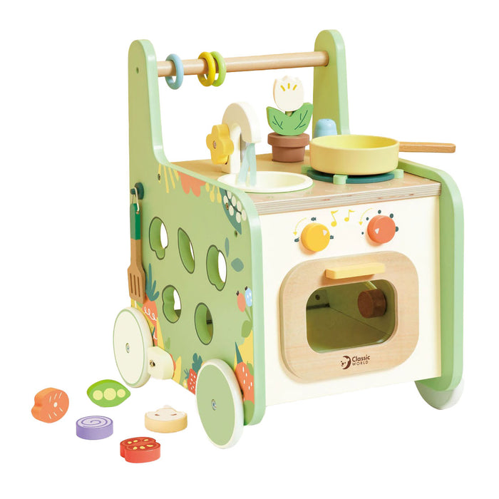 Classic World - Houten Loopwagen Keuken, 15dlg