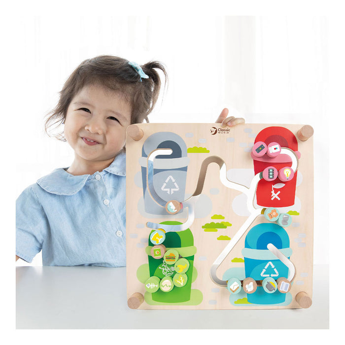 Classic World - Houten Bord Sorteerspel 2in1 Stad