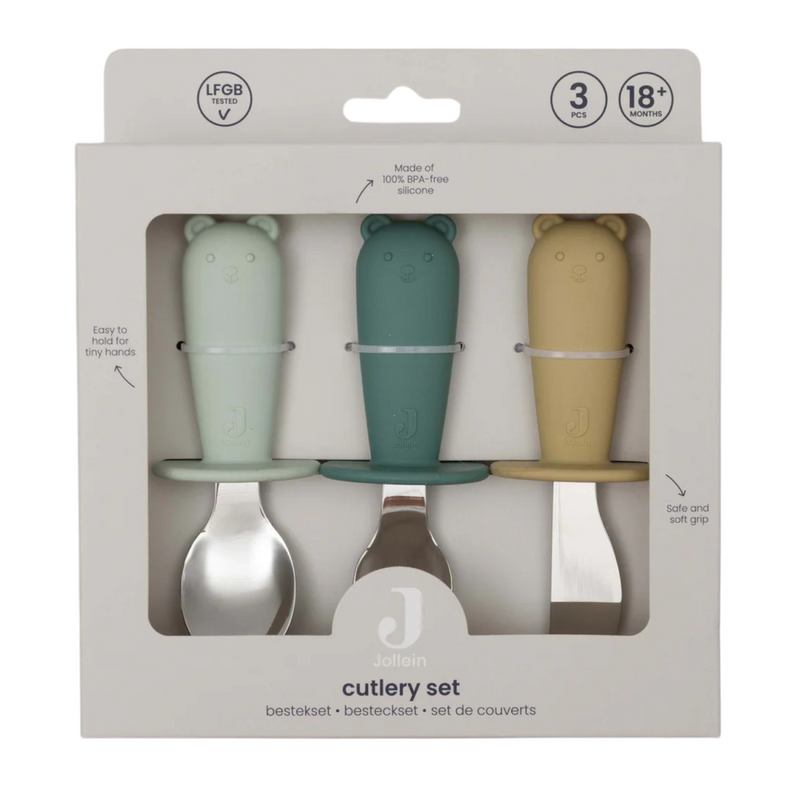 Jollein - Bestekset Siliconen Jade Shades