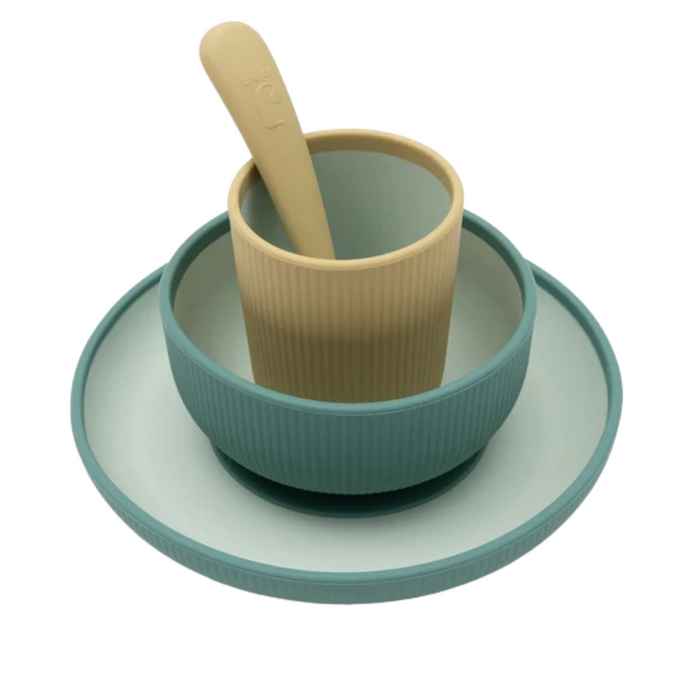 Jollein - Kinderserviesset Siliconen - Jade Shades