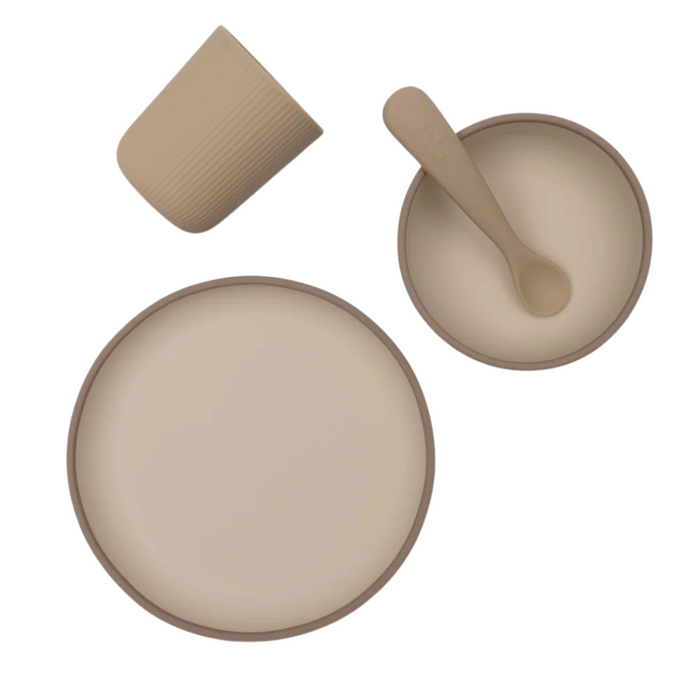 Jollein - Kinderserviesset Siliconen - Natural Shades