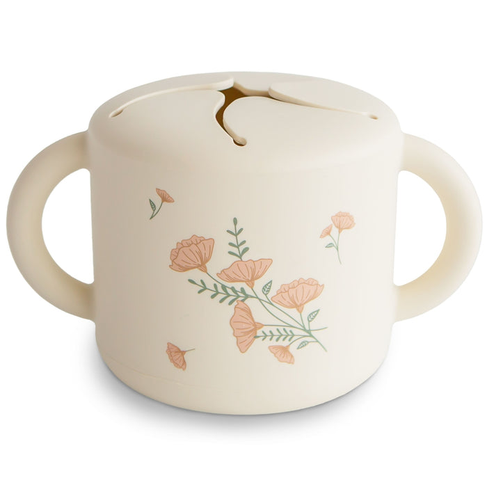 MUSHIE - Snack beker - Pink Flowers