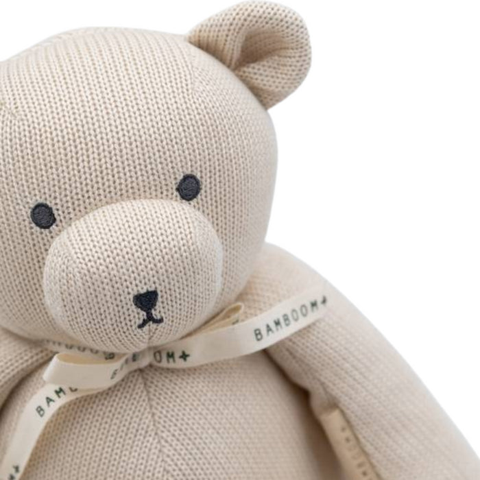 Bamboom - Music toy bear knitted OYSTER