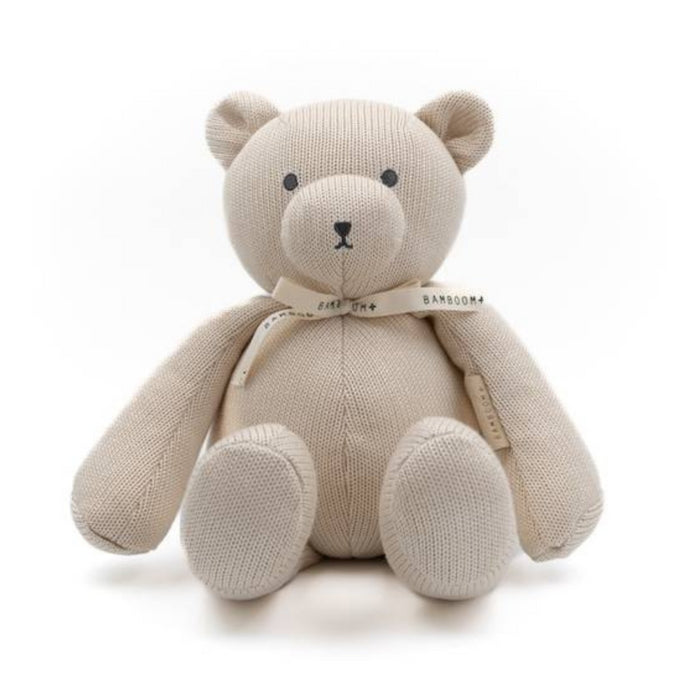 Bamboom - Music toy bear knitted OYSTER