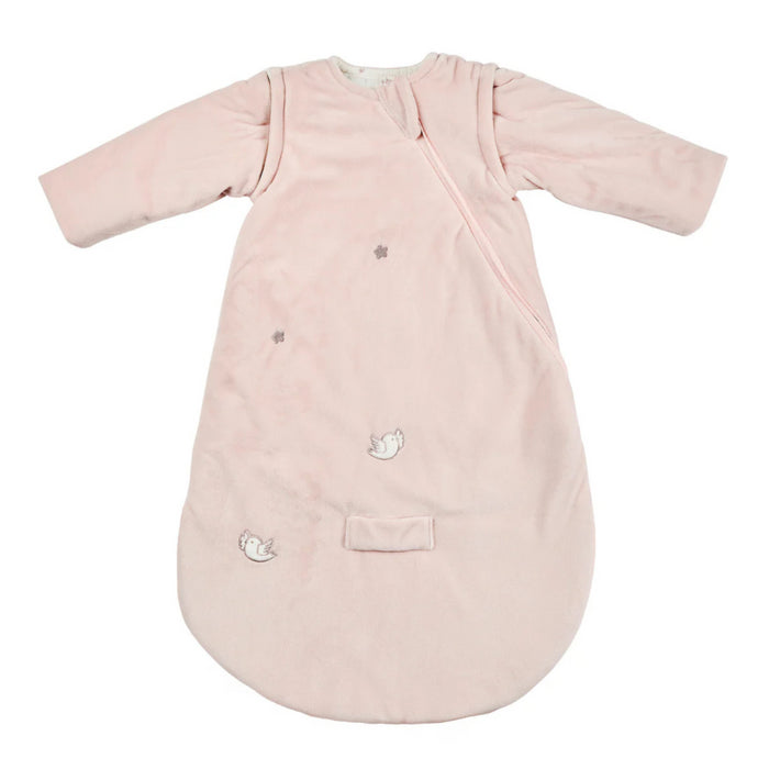 Nattou - FanFan Baby Slaapzak 70 cm - Slaapzak in Roze Velours met Afneembare Mouwen - TOG 2,5