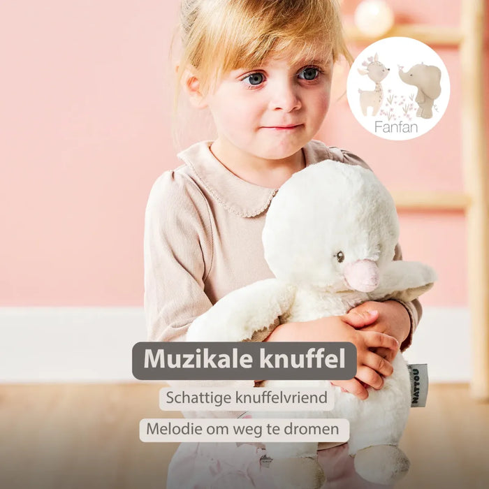 Nattou - FanFan - Muziektrekker eendje wit
