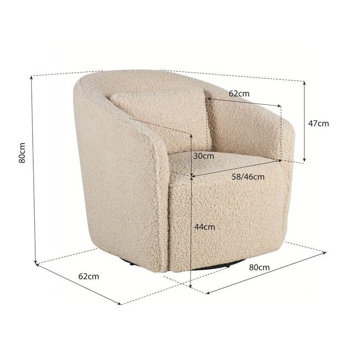 Quax - GOMI - SWIVEL & GLIDING CHAIR - MOHAIR BEIGE