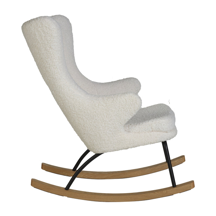 Quax - ROCKING ADULT CHAIR DE LUXE Teddy - Wit
