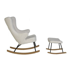 Quax - ROCKING ADULT CHAIR DE LUXE Teddy - Wit