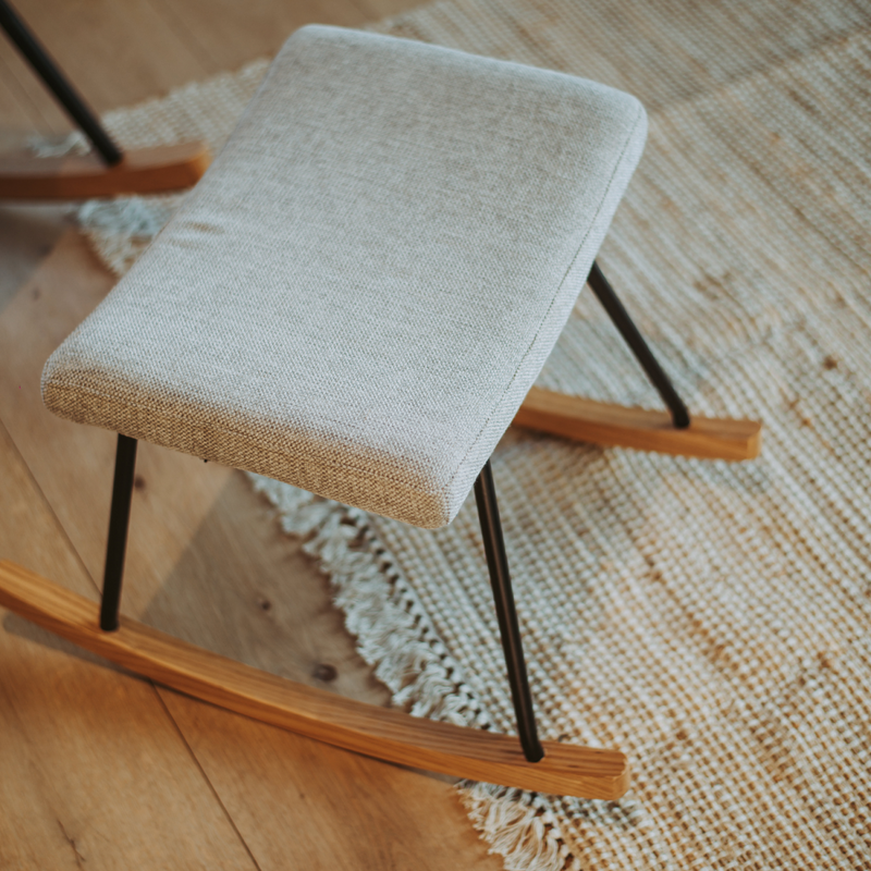 Quax - HOCKER  ROCKER DE LUXE - SAND GREY