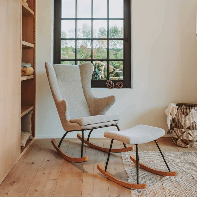 Quax - HOCKER  ROCKER DE LUXE - SAND GREY