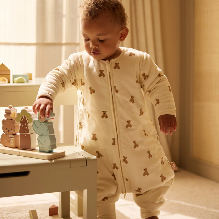 Jollein - Winterslaapzak met Afritsbare Mouw en voetjes 92-98cm - Mini Teddy Bear
