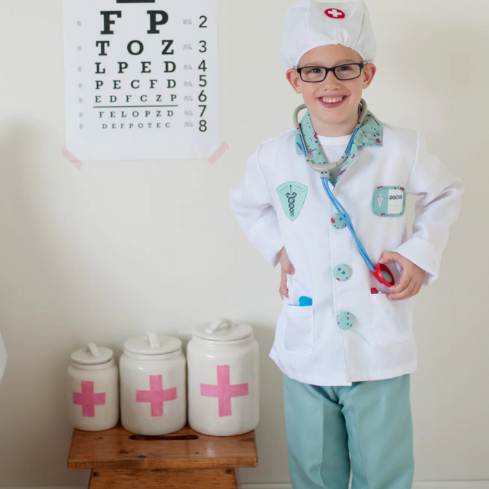 Great Pretenders - Doctor Coat with Scrub Pant & Accessory Set (8 pcs) - Green