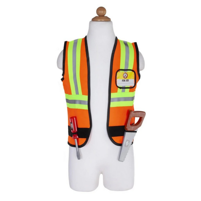 Great Pretenders - Construction Worker Vest with Helmet & Accessory Set (5 pcs)