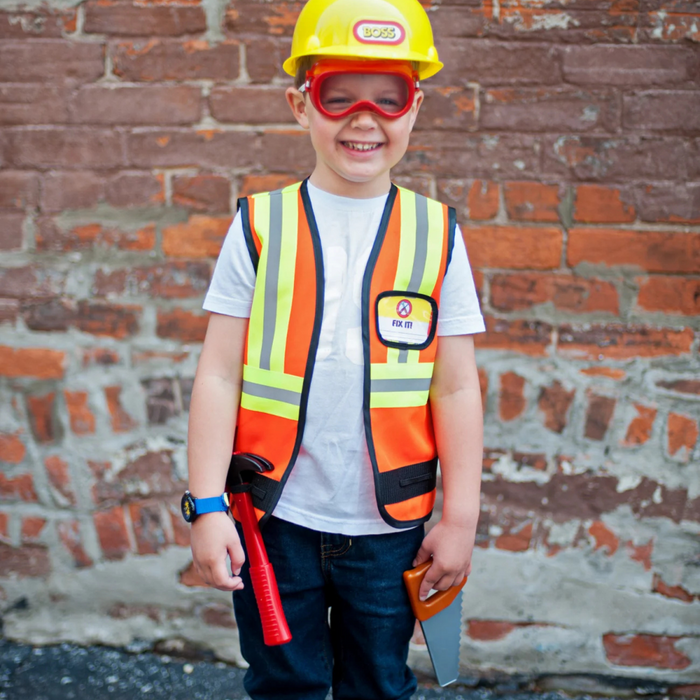 Great Pretenders - Construction Worker Vest with Helmet & Accessory Set (5 pcs)