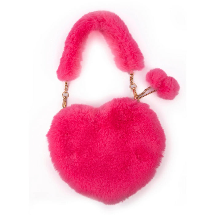 Great Pretenders - Pinky Promise Furry Fuchsia Purse