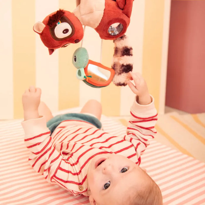 Lilliputiens - Hangende Maki knuffel - Elvis houdt zich vast