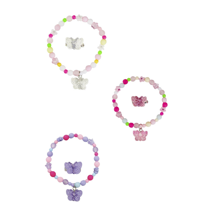 Great Pretenders - Sparkle Butterfly Bracelet & Ring Set