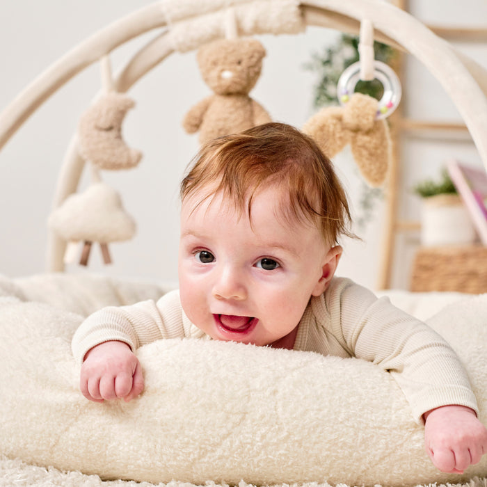 Nattou - TEDDY - Speeltapijt Poef Met Bogen - Ecru