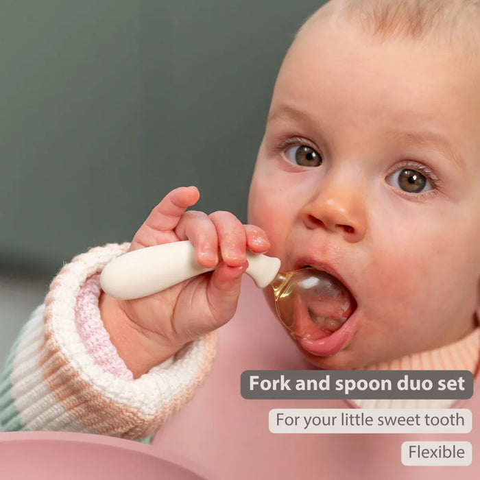 Nattou - Mealtime Silicone Cutlery Set
