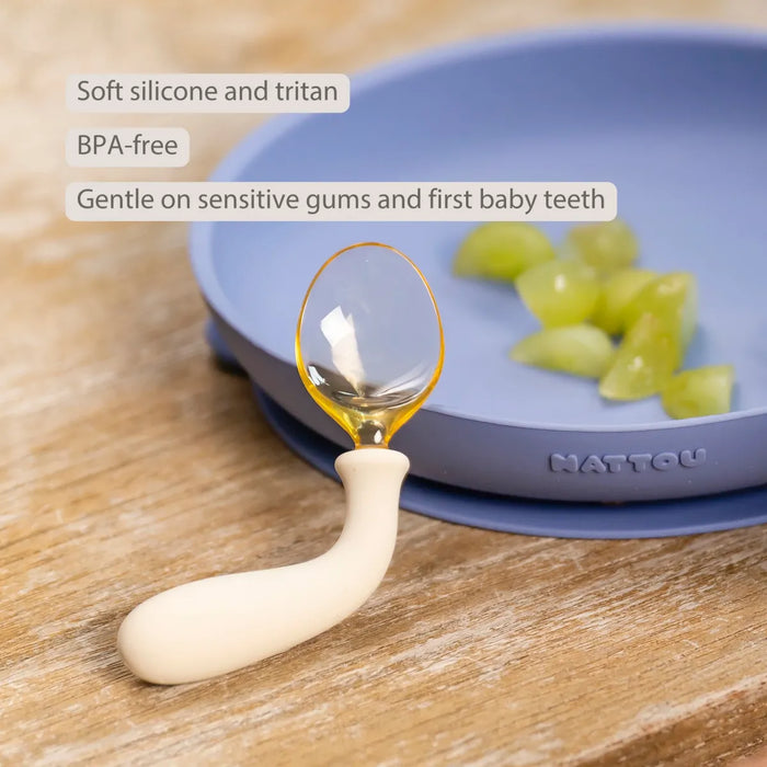 Nattou - Mealtime Silicone Cutlery Set
