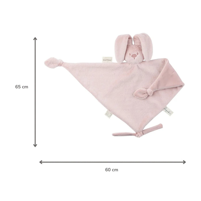 Nattou - LAPIDOU - Maxi-doudou konijn (65cm)  - Poederroze