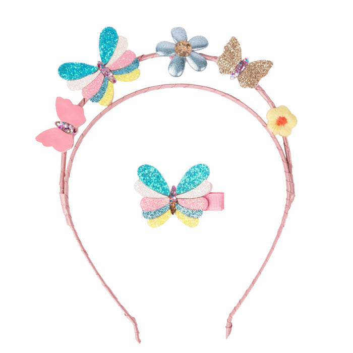 Great Pretenders - Butterflies for Days Headband & Clip Set (2 pcs)