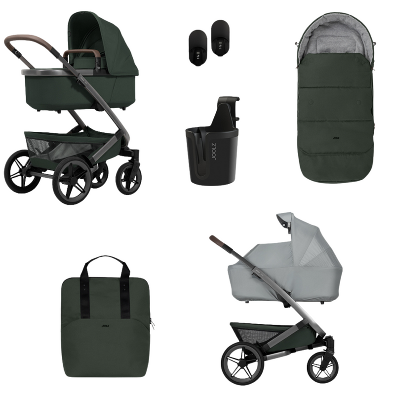Joolz Geo5 Essential Newborn Bundle | Forest green