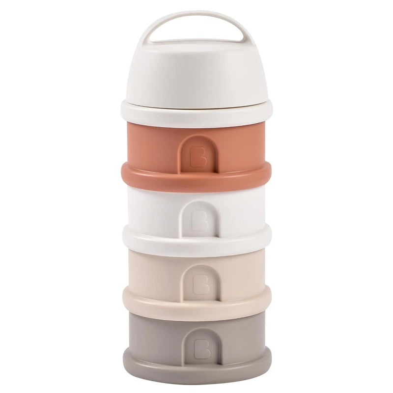 Beaba - Stapelbare doseerdozen 4 compartimenten cotton white/terracotta