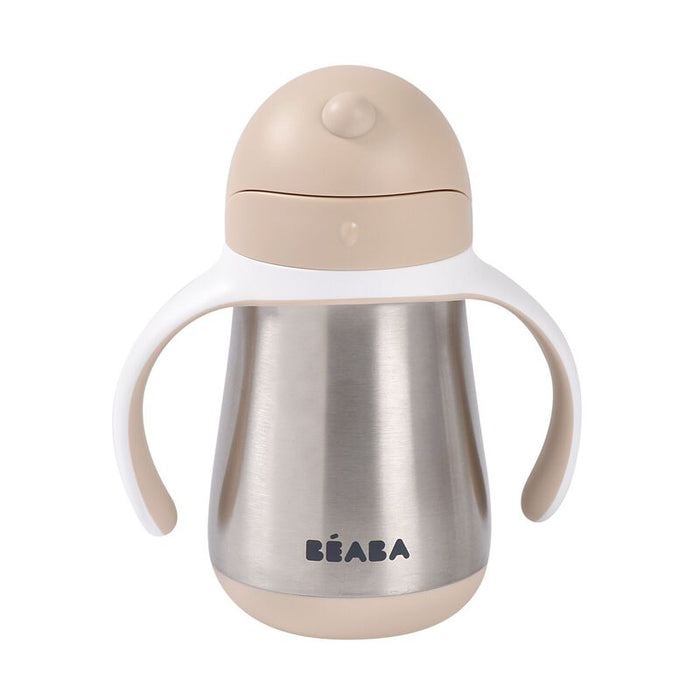 Beaba - RVS drinkbeker met rietje 250ml Clay