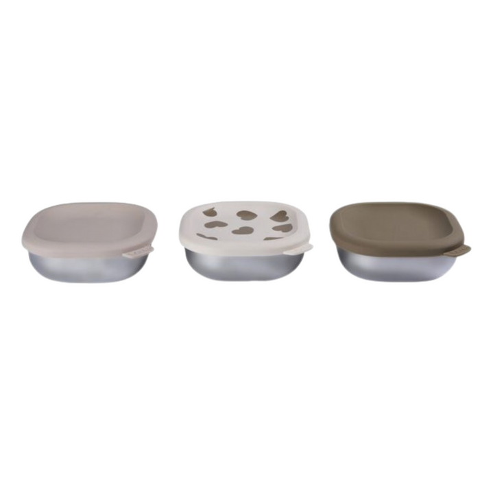 Beaba - RVS snack doosjes multi-use x3 - BigLove