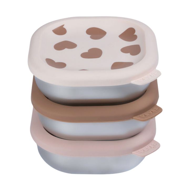 Beaba - RVS snack doosjes multi-use x3 - BigLove
