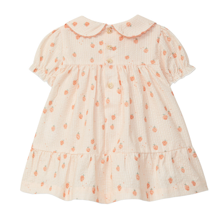 Laranjinha - STRAWBERRIES DRESS - Light orange