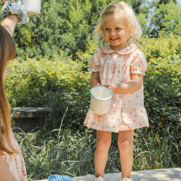 Laranjinha - STRAWBERRIES DRESS - Light orange